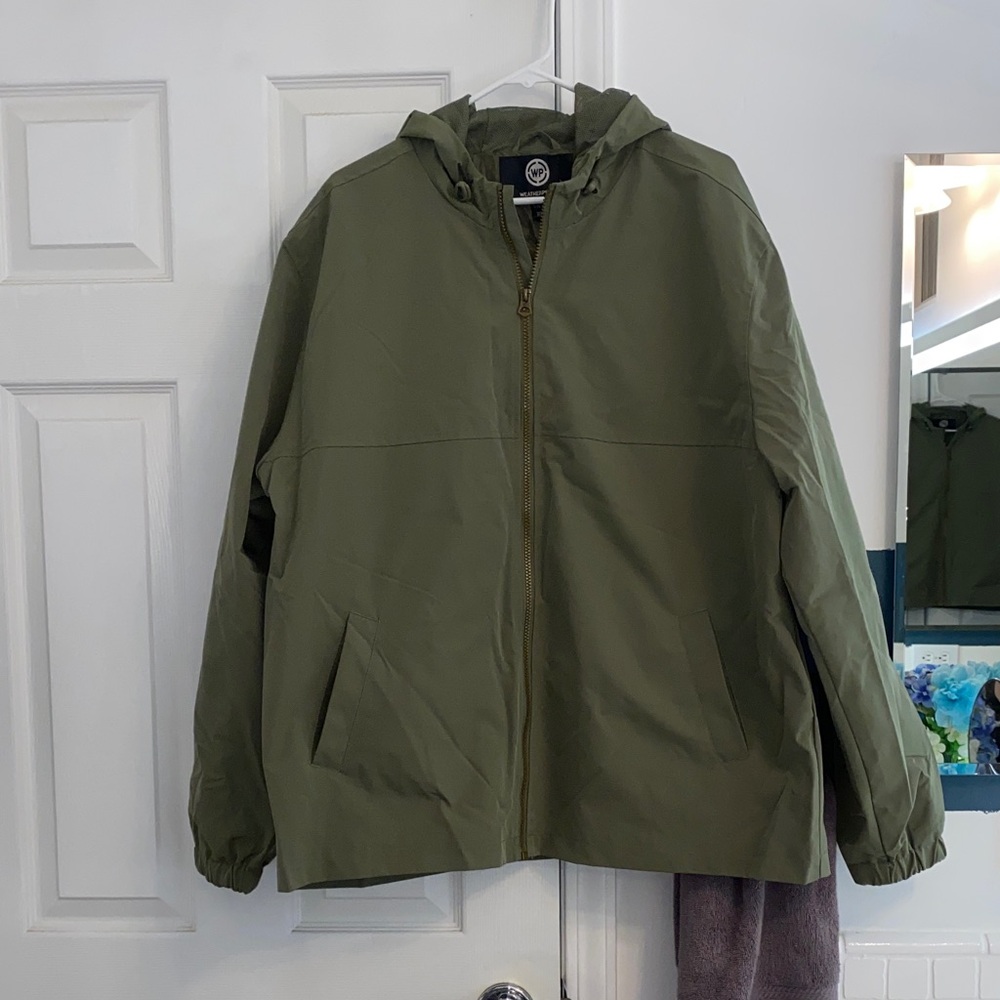 Weatherproof Olive Windbreaker Jacket